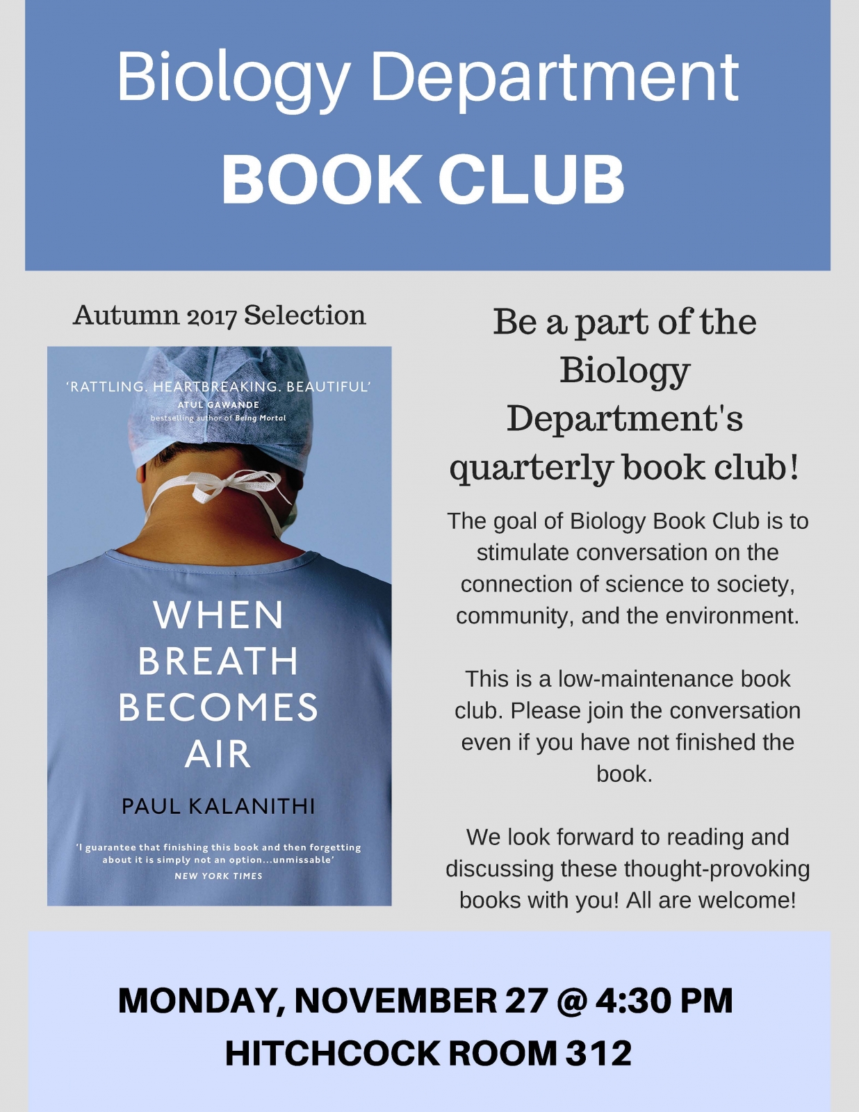 book club flyer