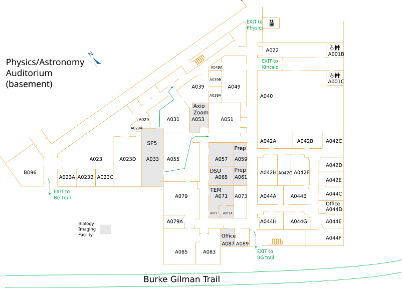 Imaging Facility floor plan